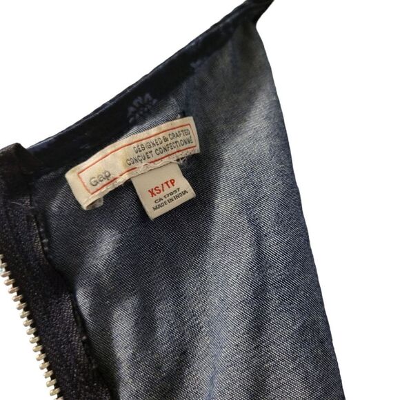 2/$20Gap Y2K Navy Blue Floral Pattern Dress Size: XS - Picture 6 of 6